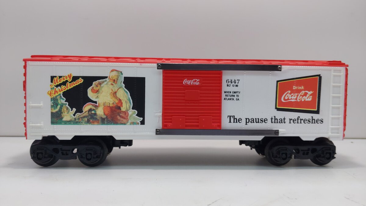 K-Line K-6447 O Gauge Merry Christmas Coca-Cola Boxcar LN/Box