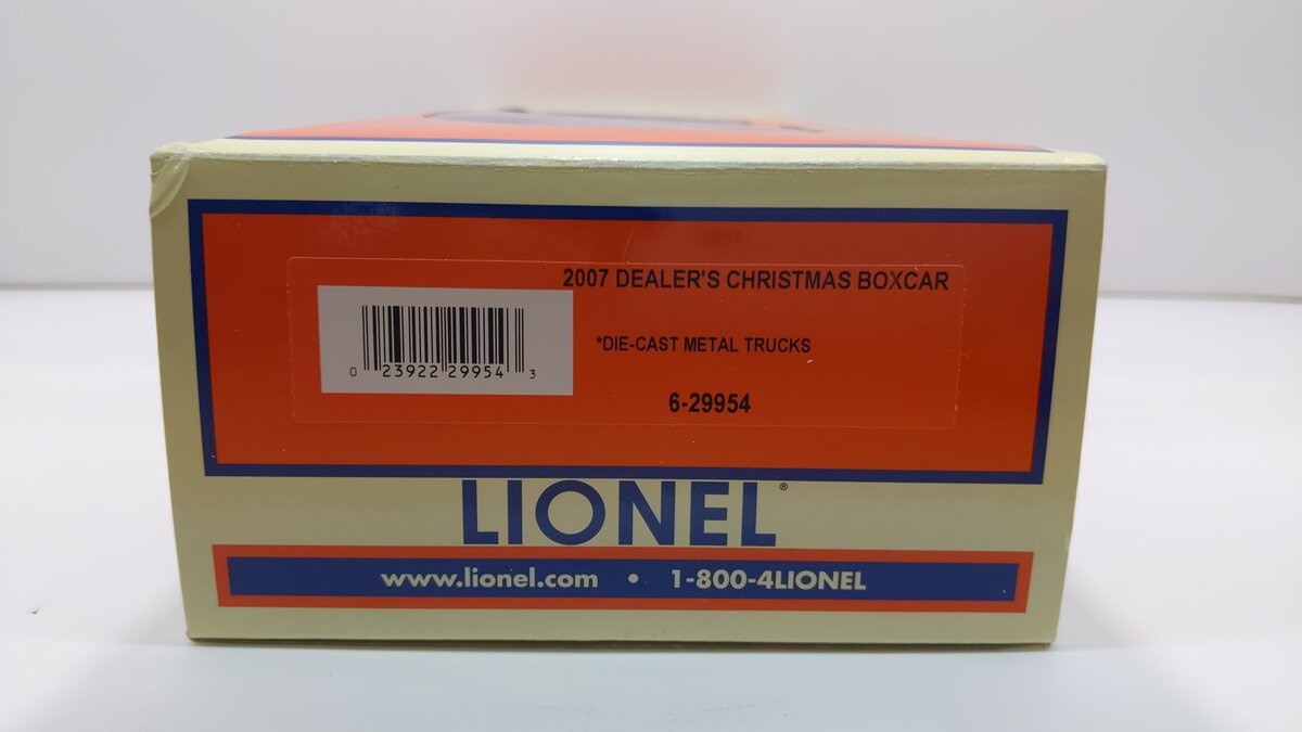 Lionel 6-29954 2007 Dealer's Christmas Box Car LN/Box