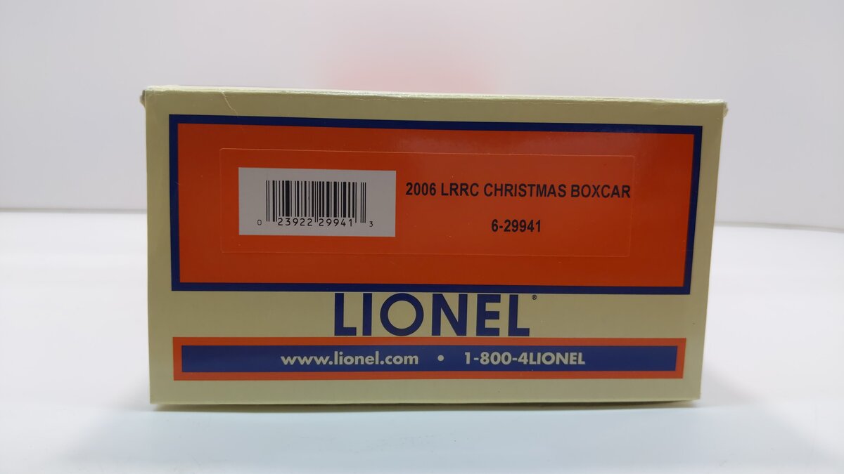 Lionel 6-29941 O Gauge LRRC 2006 Christmas Boxcar LN/Box