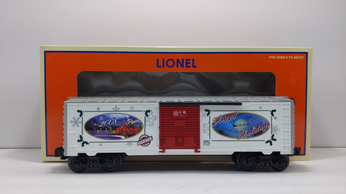 Lionel 6-29957 O Gauge 2008 LRRC Christmas Boxcar LN/Box