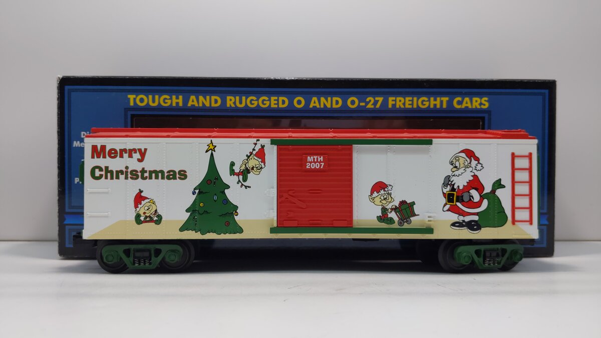 MTH 20-80007G O Gauge 2007 DAP Christmas Boxcar LN/Box