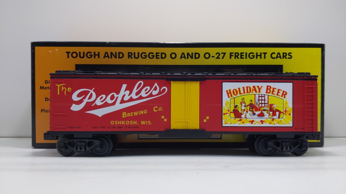 MTH 30-78009 O Gauge Holiday Beer Reefer Car