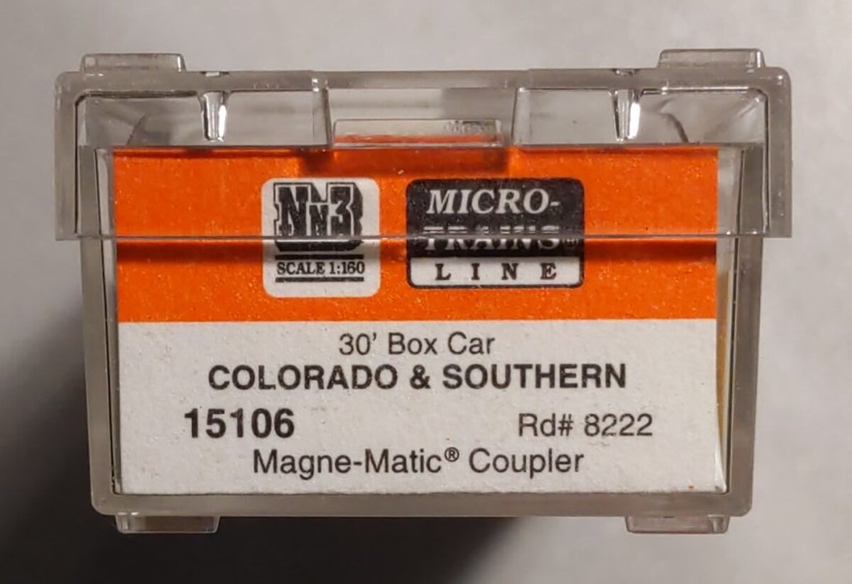 Micro-Trains 80000060 Nn3 Colorado & Southern 30' Wood Sheathed Boxcar #8222 LN/Box