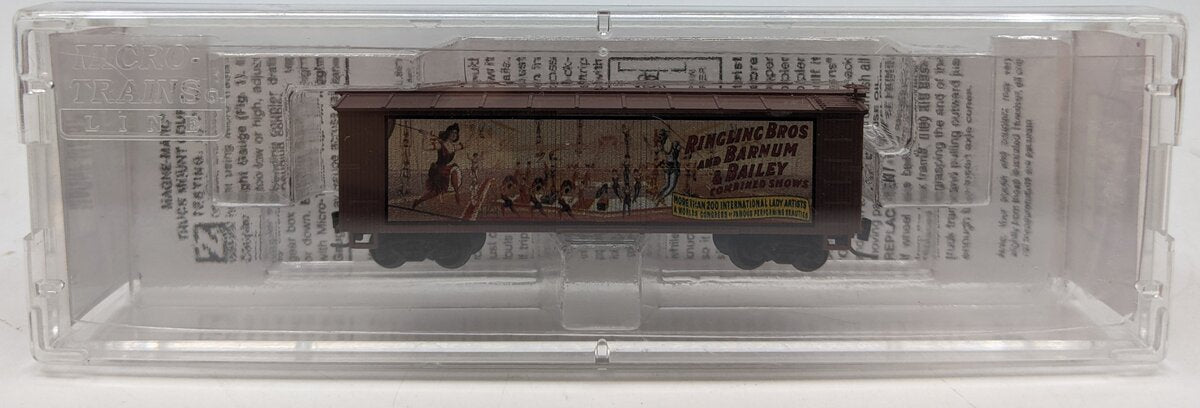 Micro-Trains 51500604 Z Ringling Bros. 40' Single Door Wood Billboard Car #4 LN/Box