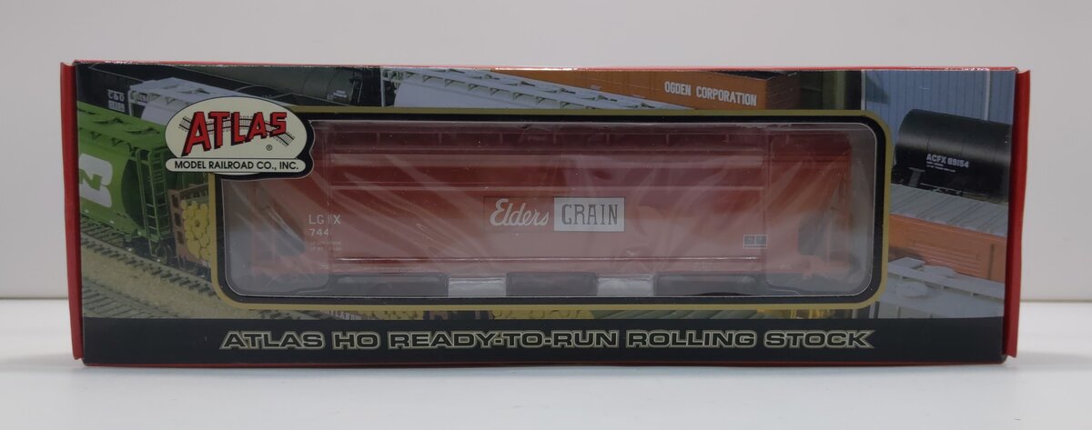 Atlas 1459-2 HO Elder's Grain LGIX 3-Bay Centerflow Hopper #744