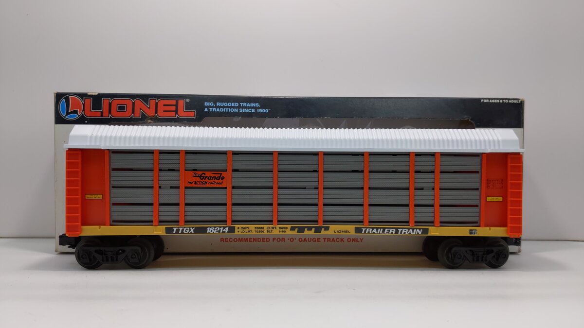 Lionel 6-16214 O Gauge Denver & Rio Grande Two Tier Auto Carrier LN/Box