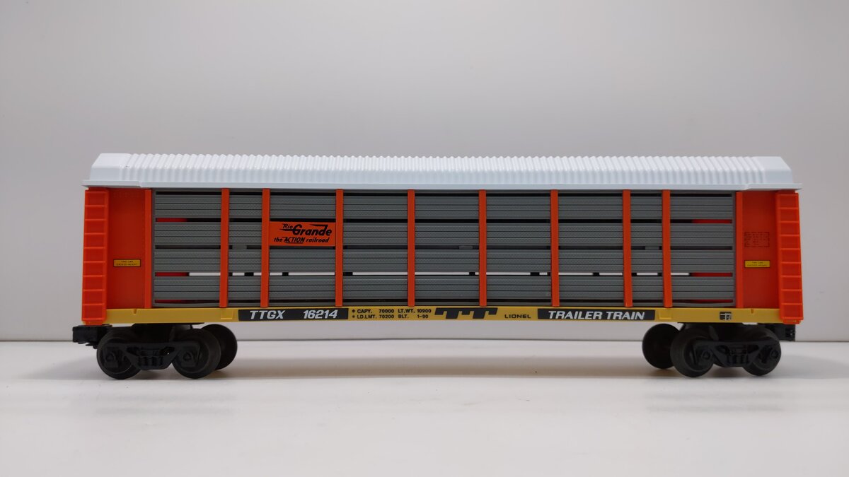 Lionel 6-16214 O Gauge Denver & Rio Grande Two Tier Auto Carrier NIB