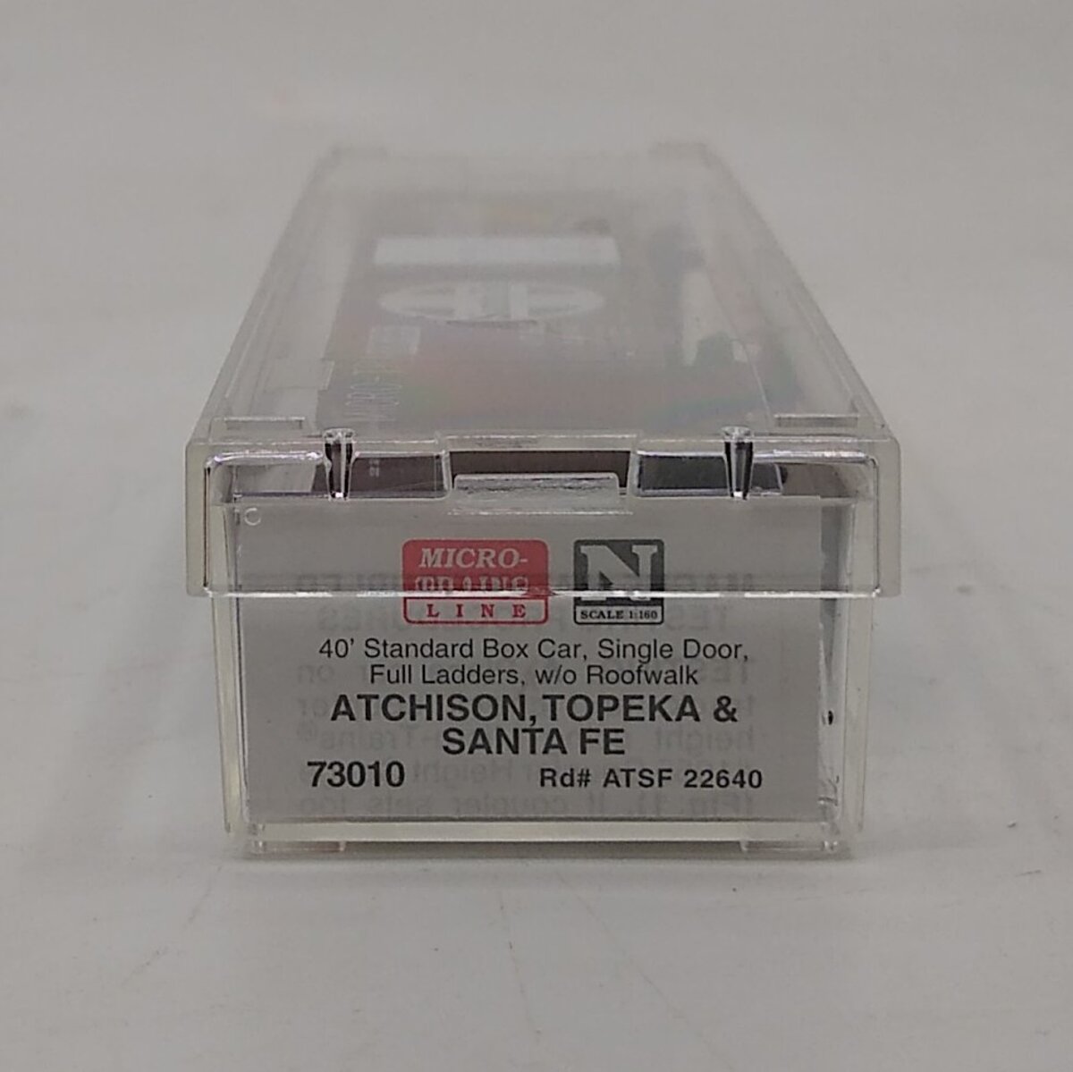 Micro-Trains 07300010 N ATSF 40' Standard Single Door Boxcar w/Ladders #22640 LN/Box