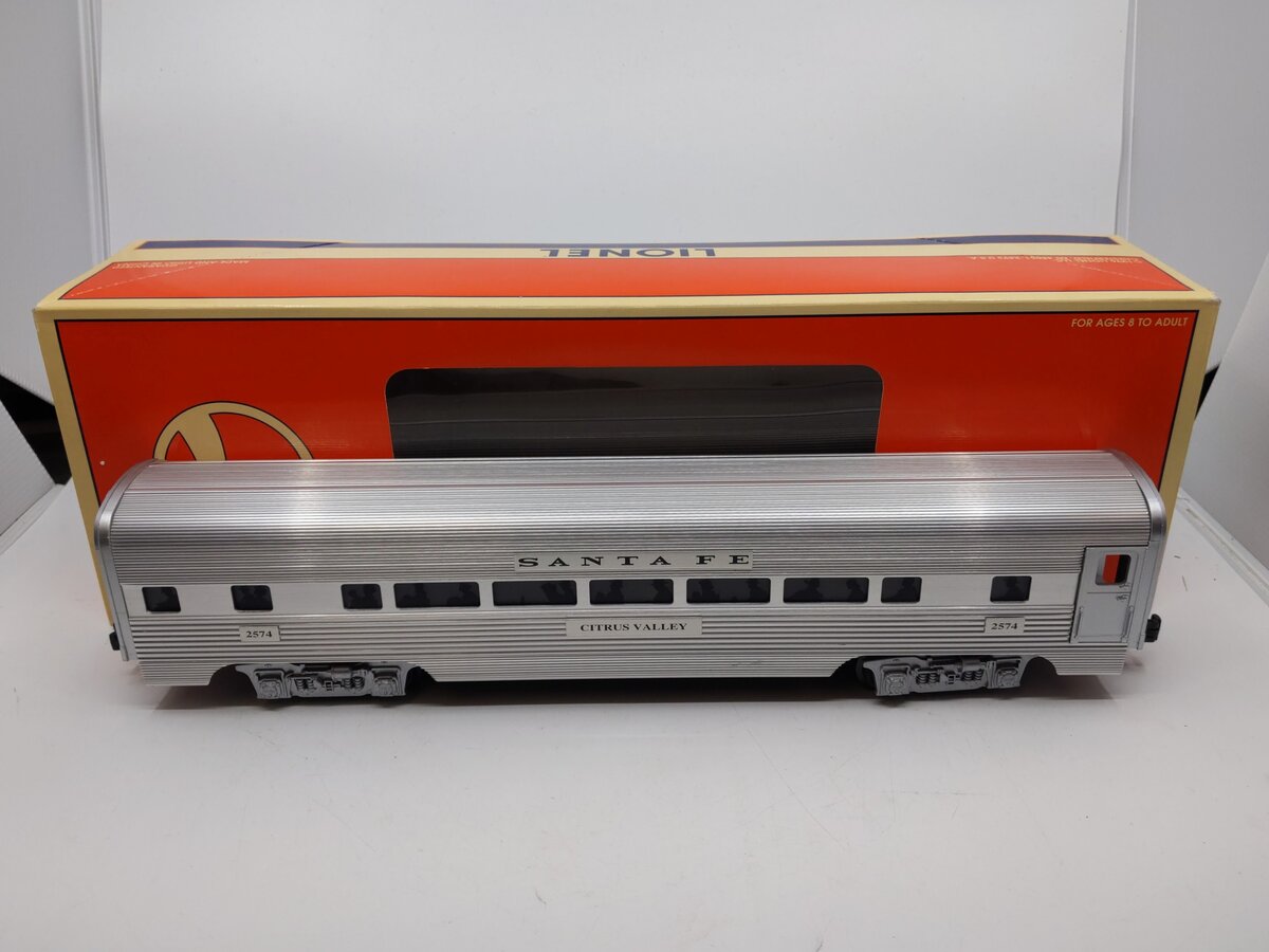 Lionel 6-19178 O Gauge AT&SF "Citrus Valley" Aluminum Coach Car #2574 LN/Box