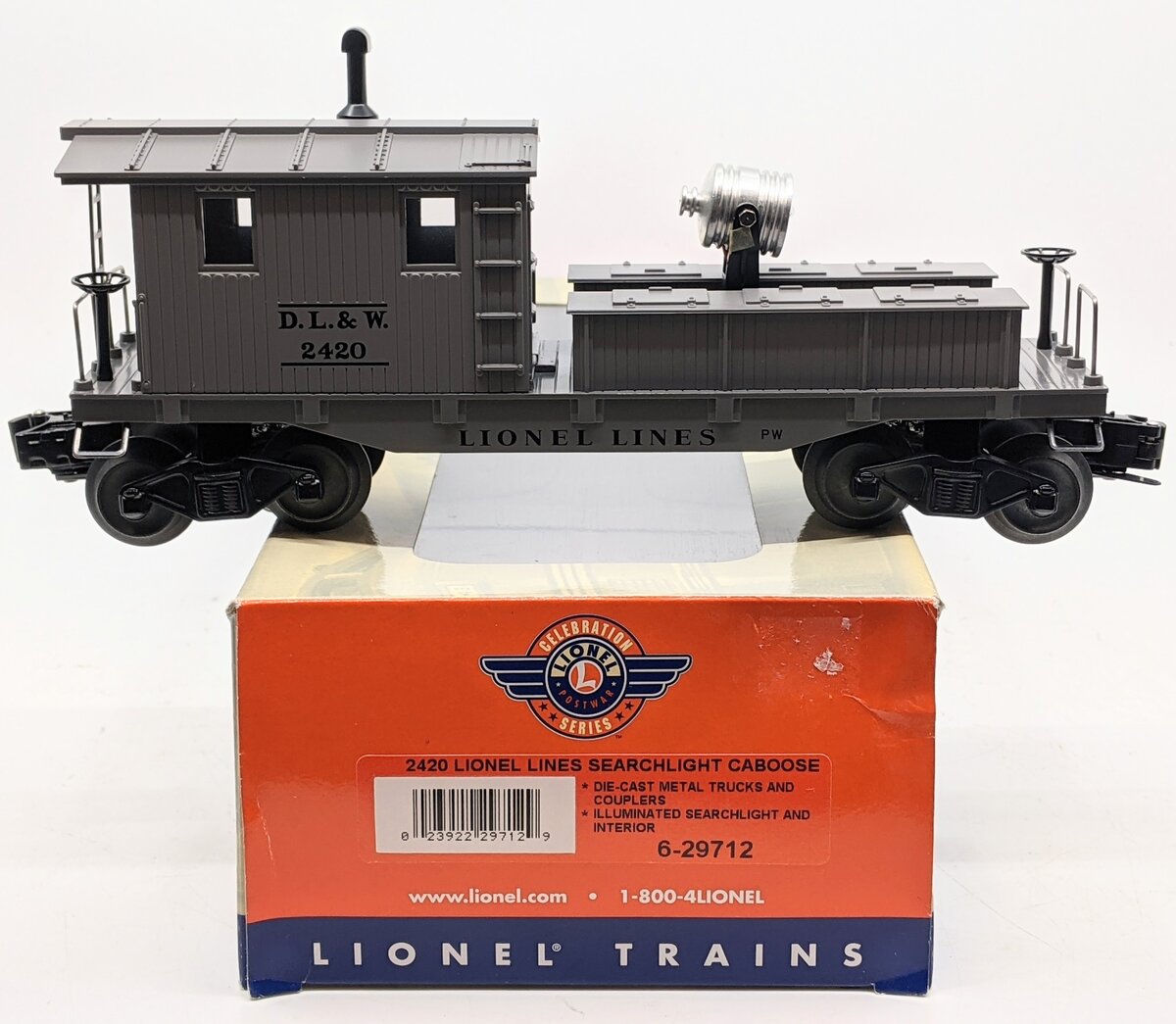 Lionel 6-29712 PWC 2420 O Gauge DL&W Searchlight Caboose LN/Box