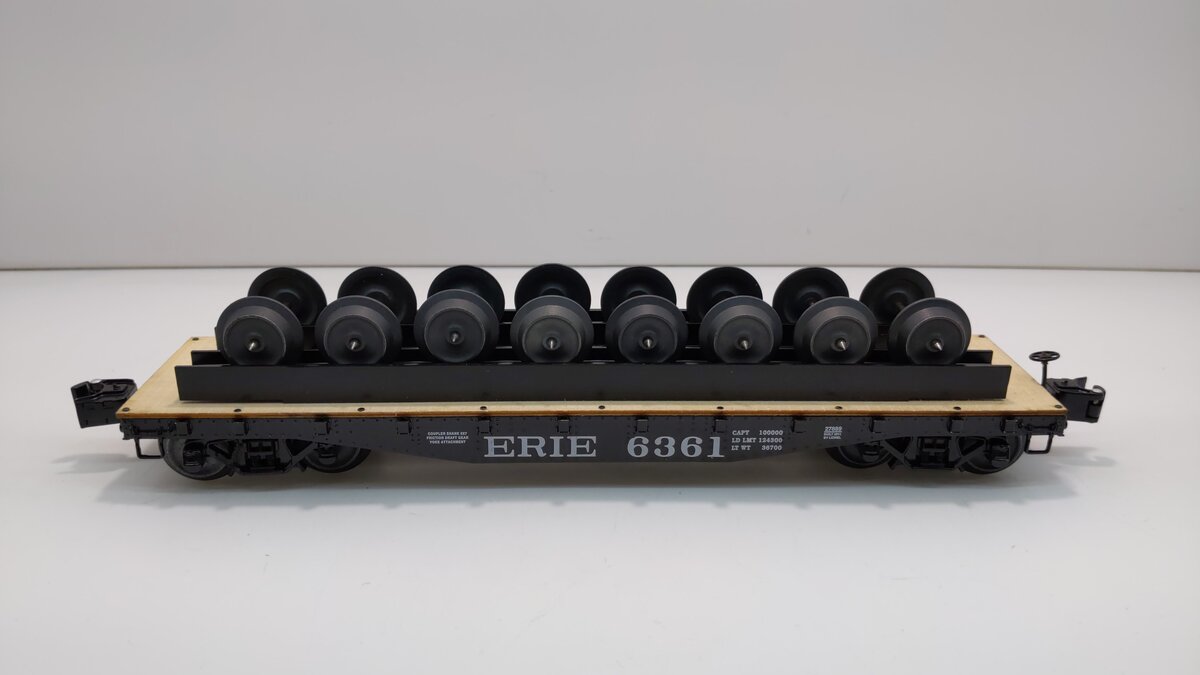 Lionel 6-27889 O Erie 40' Flatcar w/Wheel Load #6361 LN/Box