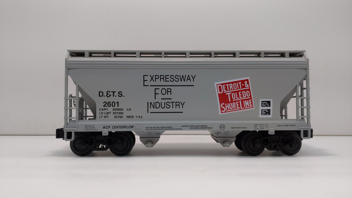 Lionel 6-52023 O Gauge LCCA 1993 D&TS 2-Bay Center Flow Hopper #2601 LN/Box