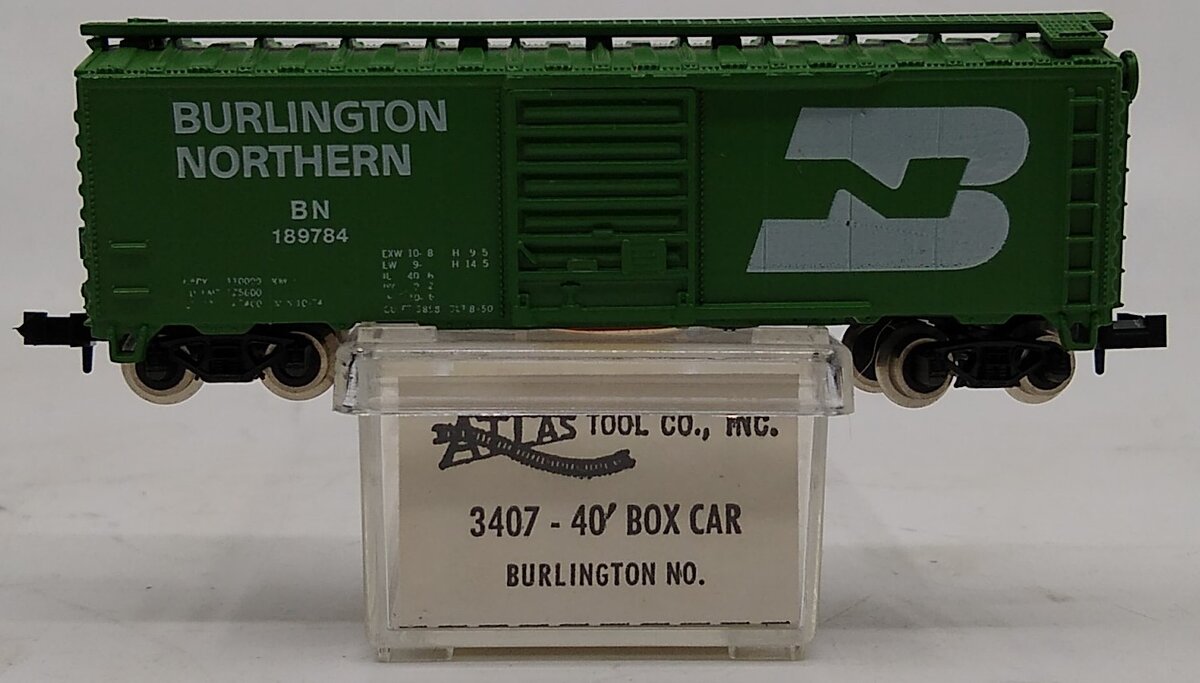 Atlas 3407 N Scale Burlington Northern 40' Boxcar LN/Box