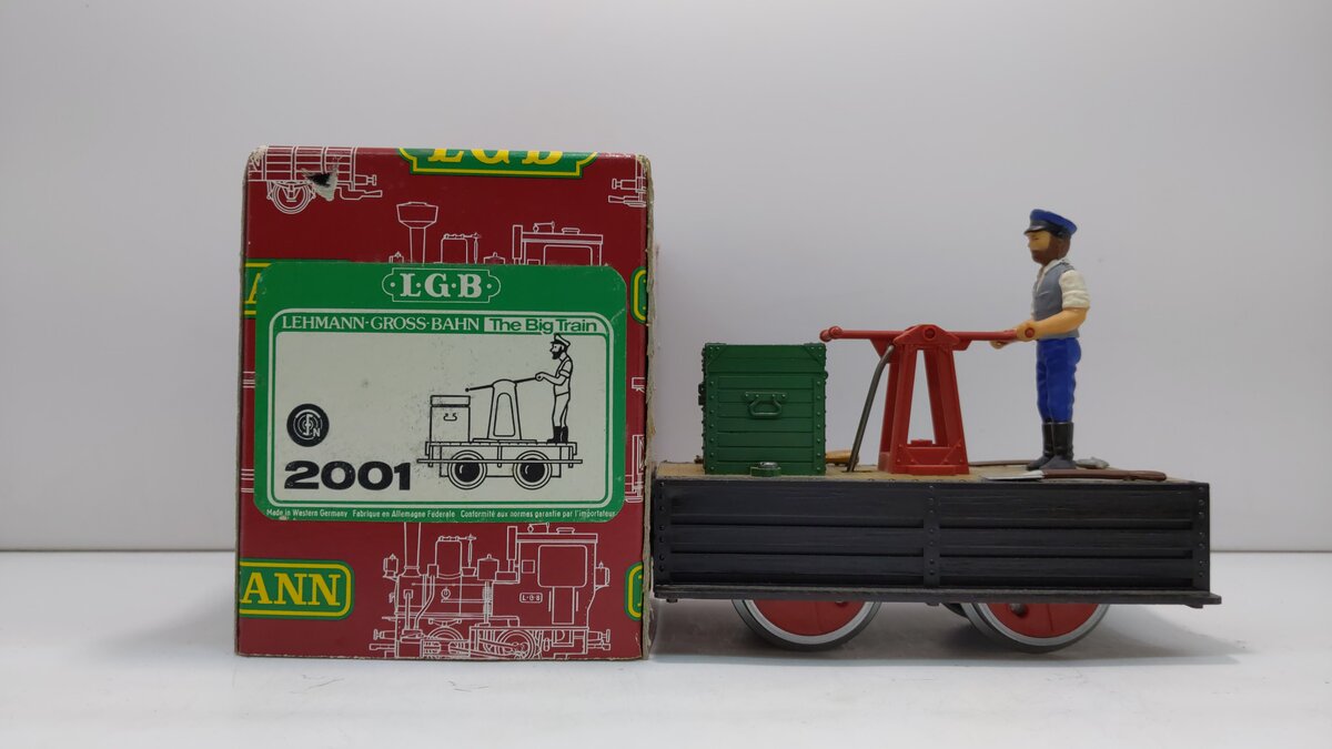 LGB 2001 G Scale Motorized Operating Handcar EX/Box