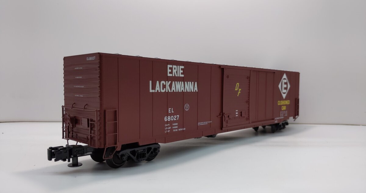 Atlas 6532-1 O Erie Lackawanna 60‘ Double Door Auto Parts Boxcar #68027 (3 Rail) EX/Box