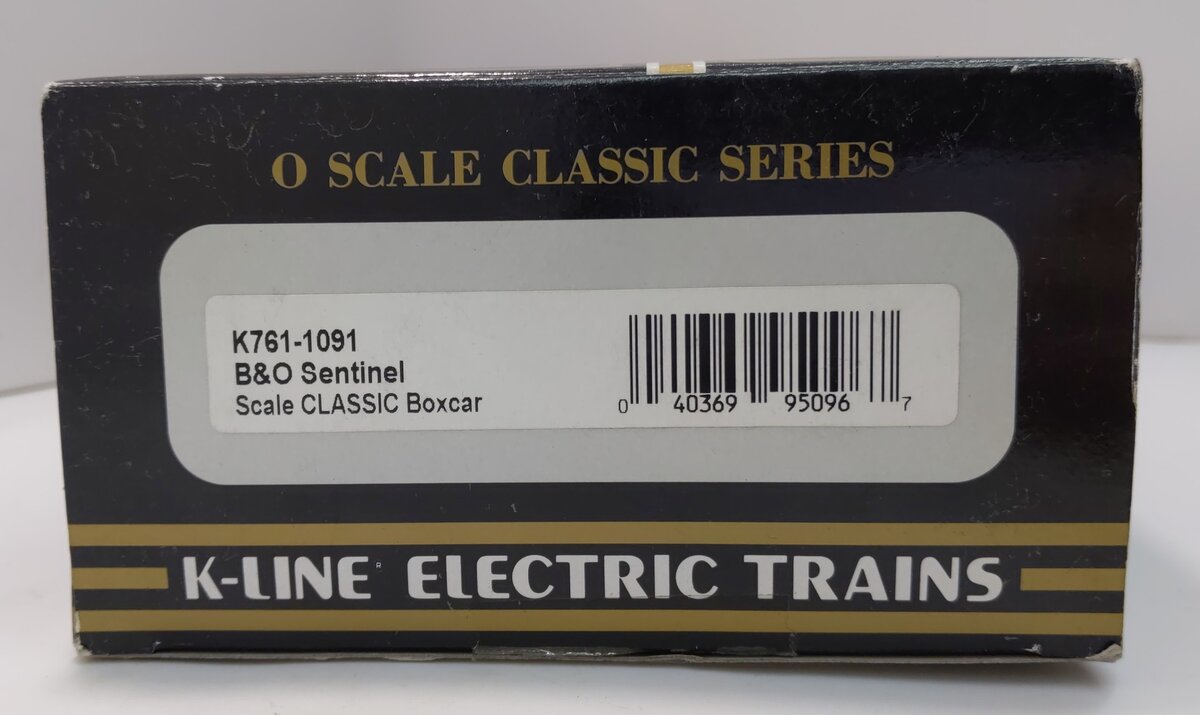 K-Line K761-1091 O Gauge Baltimore & Ohio Sentinel Classic Boxcar LN/Box