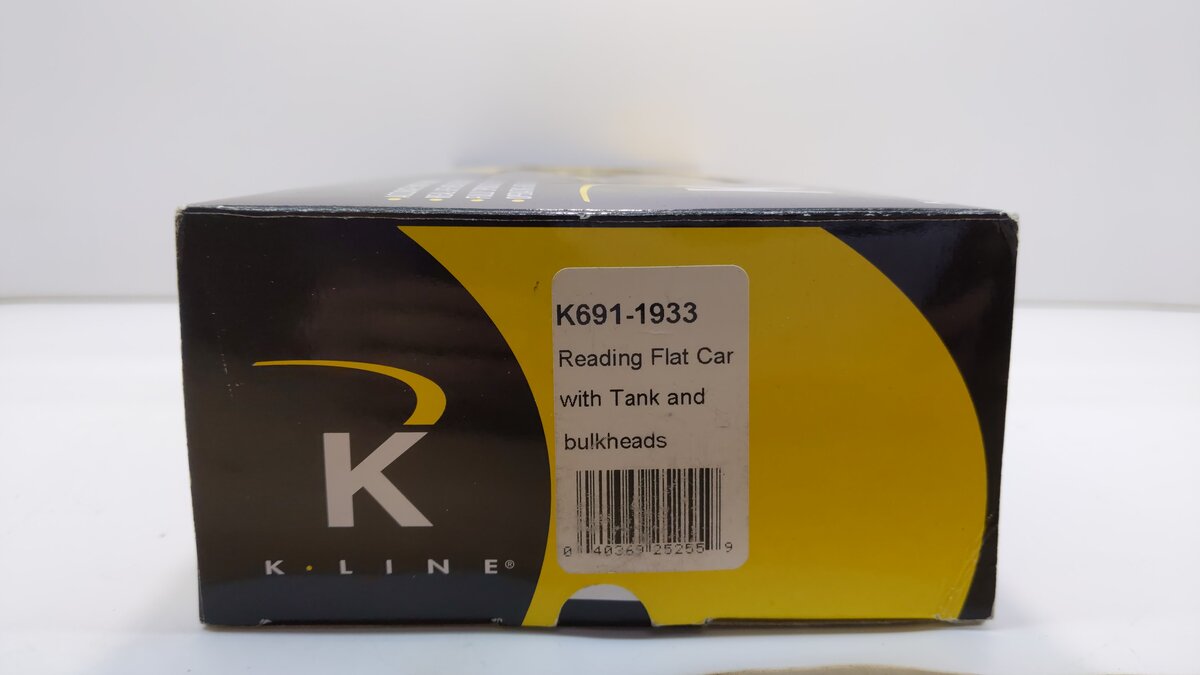 K-Line K691-1933 O Gauge Reading Flatcar W/ Texaco Tank #6911931 LN/Box
