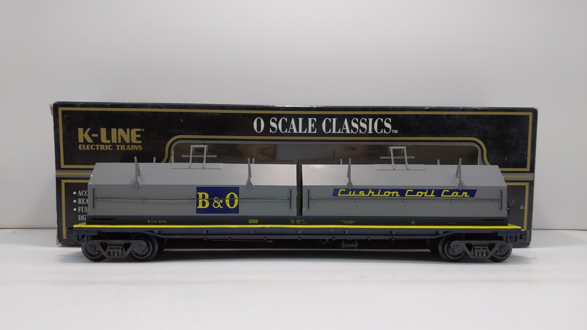 K-Line K676-1091 O Baltimore & Ohio Coil Car #8375 with Load LN/Box