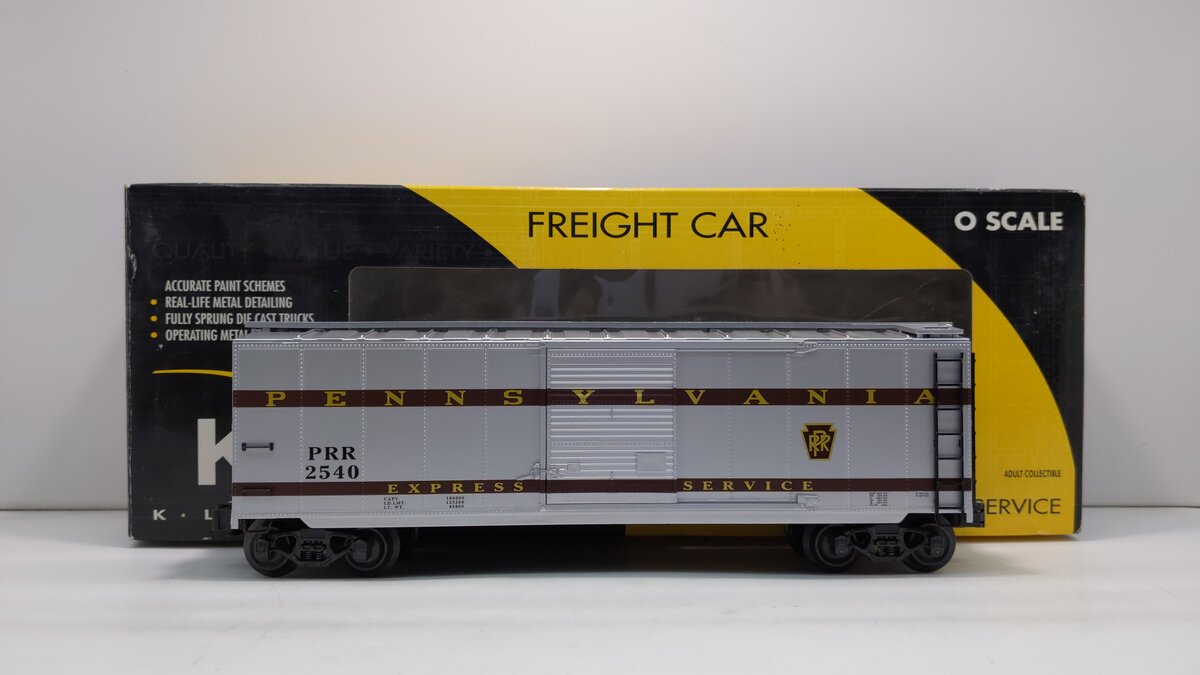 K-Line K761-1894 O Gauge Pennsylvania Railroad Express Service Boxcar #2540 LN/Box
