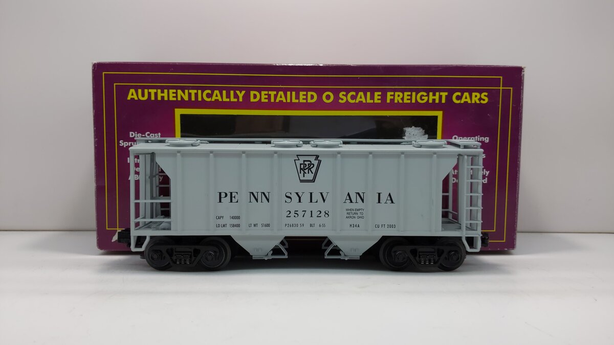 MTH 20-97106 O Gauge Pennsylvania Premier PS-2 Hopper Car #257128 LN/Box