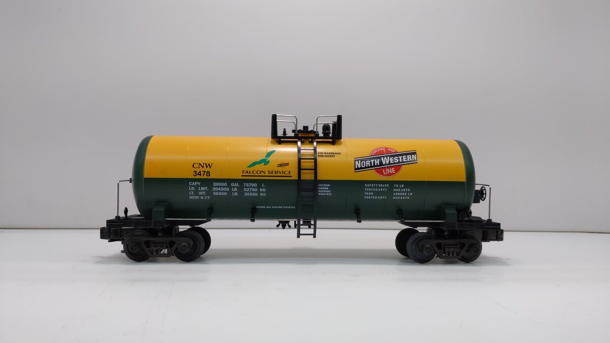MTH 20-9203 O Gauge Chicago North Western Tank Car #3478 NIB