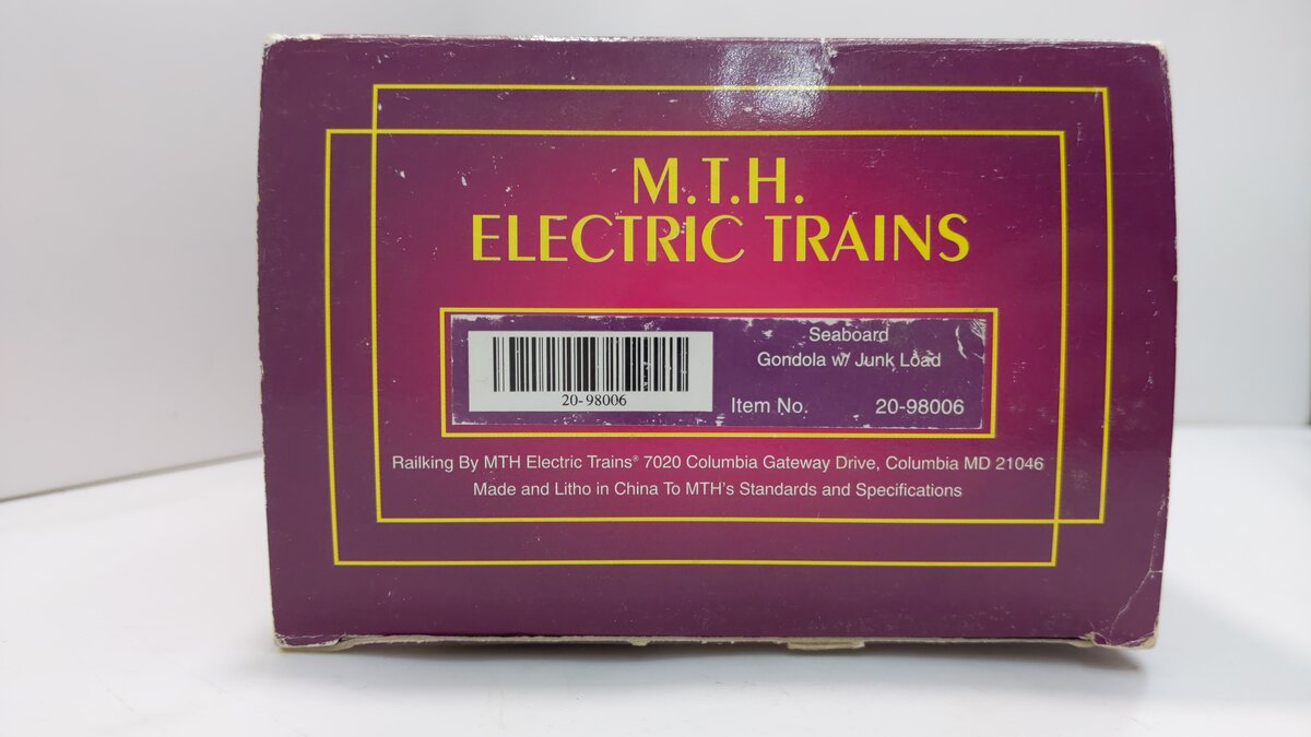 MTH 20-98006 O Gauge Seaboard Gondola with Junk Load #6950 LN/Box