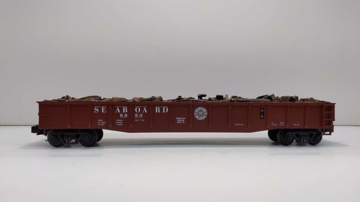 MTH 20-98006 O Gauge Seaboard Gondola with Junk Load #6950 LN/Box
