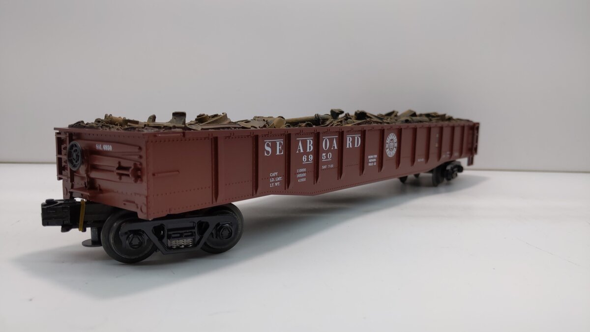 MTH 20-98006 O Gauge Seaboard Gondola with Junk Load #6950 LN/Box
