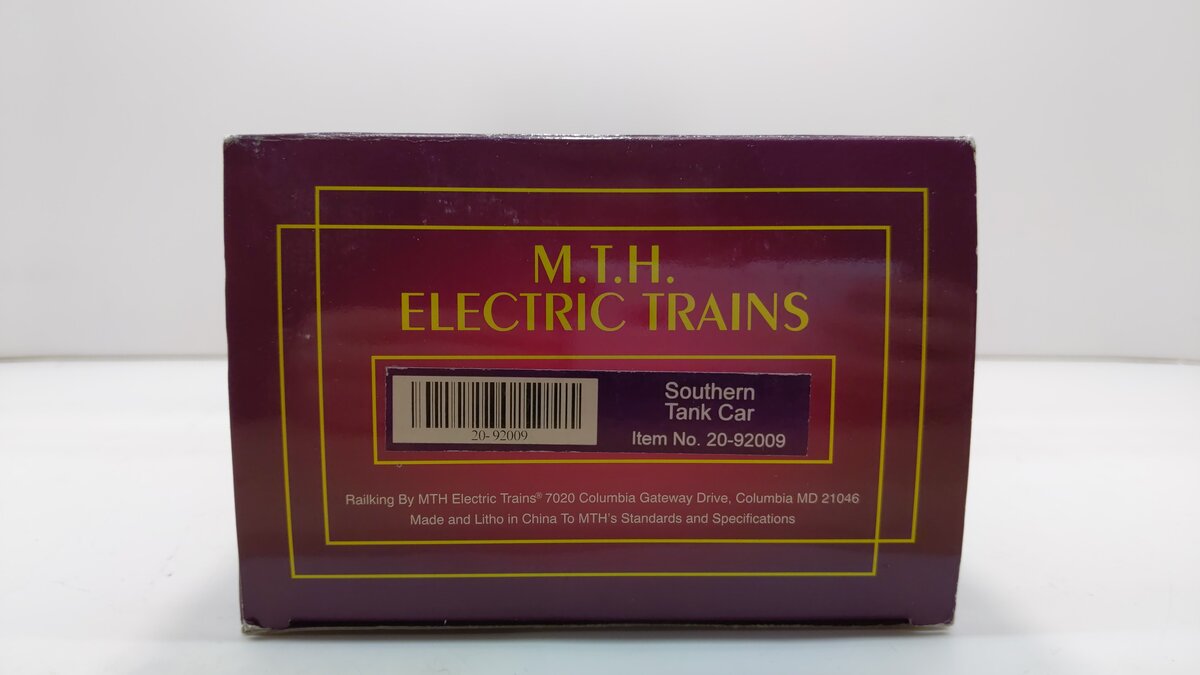 MTH 20-92009 O Gauge Southern Tank Car #995006 LN/Box