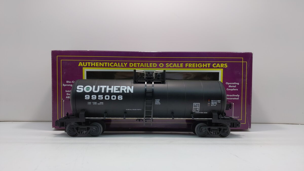 MTH 20-92009 O Gauge Southern Tank Car #995006 LN/Box