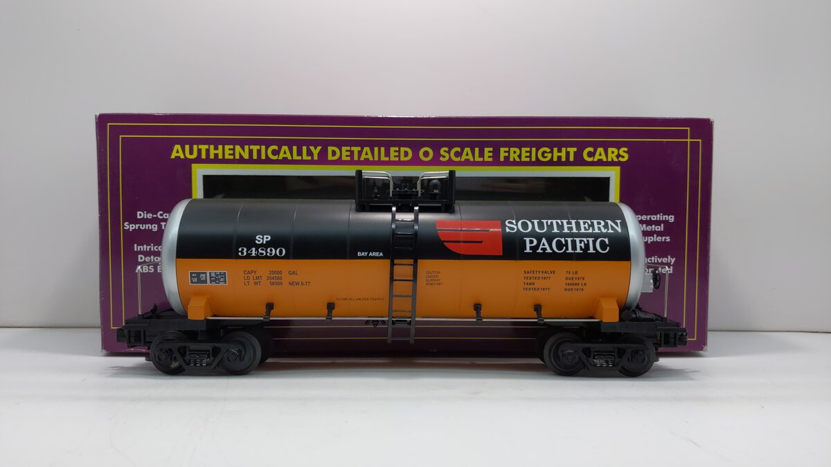 MTH 20-92006 O Gauge Southern Pacific Orange & Black Tank Car #34890 LN/Box