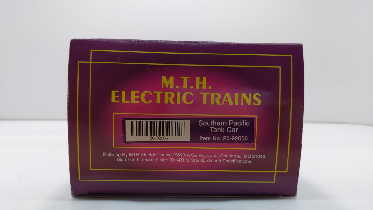 MTH 20-92006 O Gauge Southern Pacific Orange & Black Tank Car #34890 LN/Box