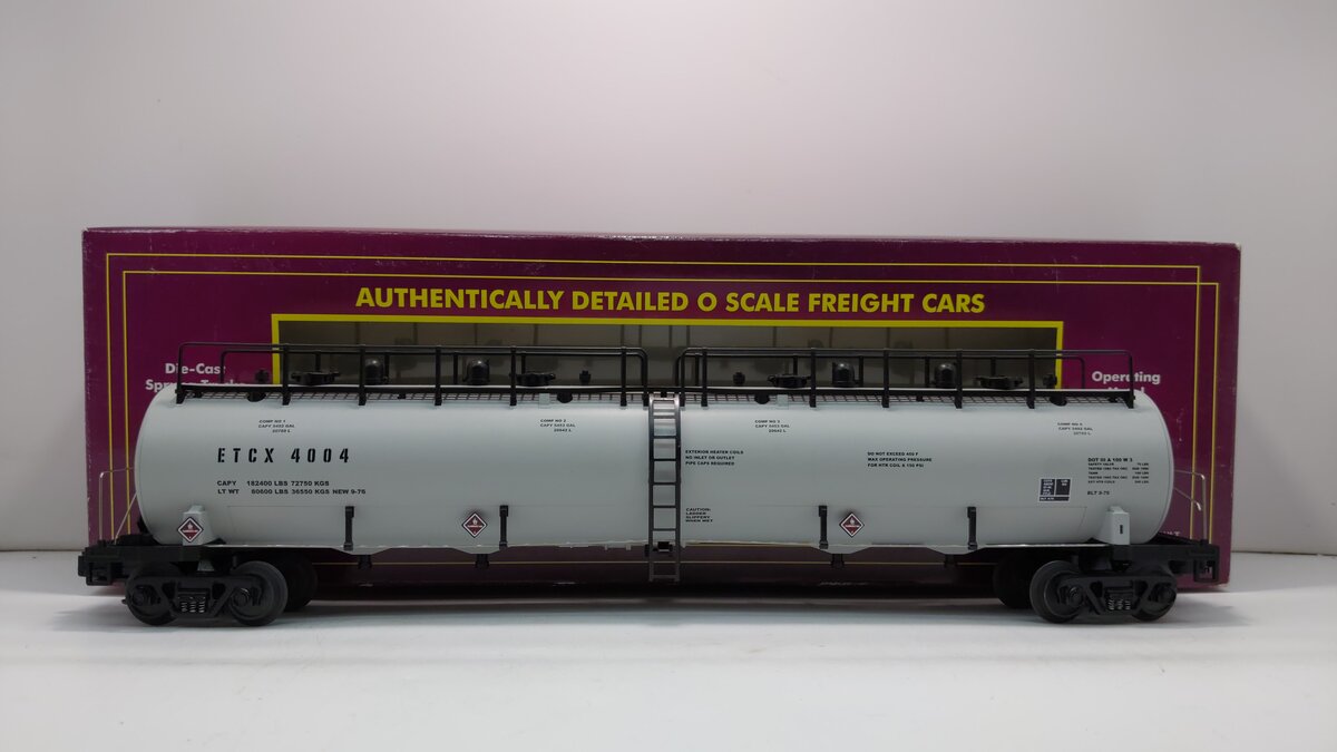 MTH 20-96011 O ETCX 20,000 Gallon 4-Compartment Tank Car #4004 LN/Box