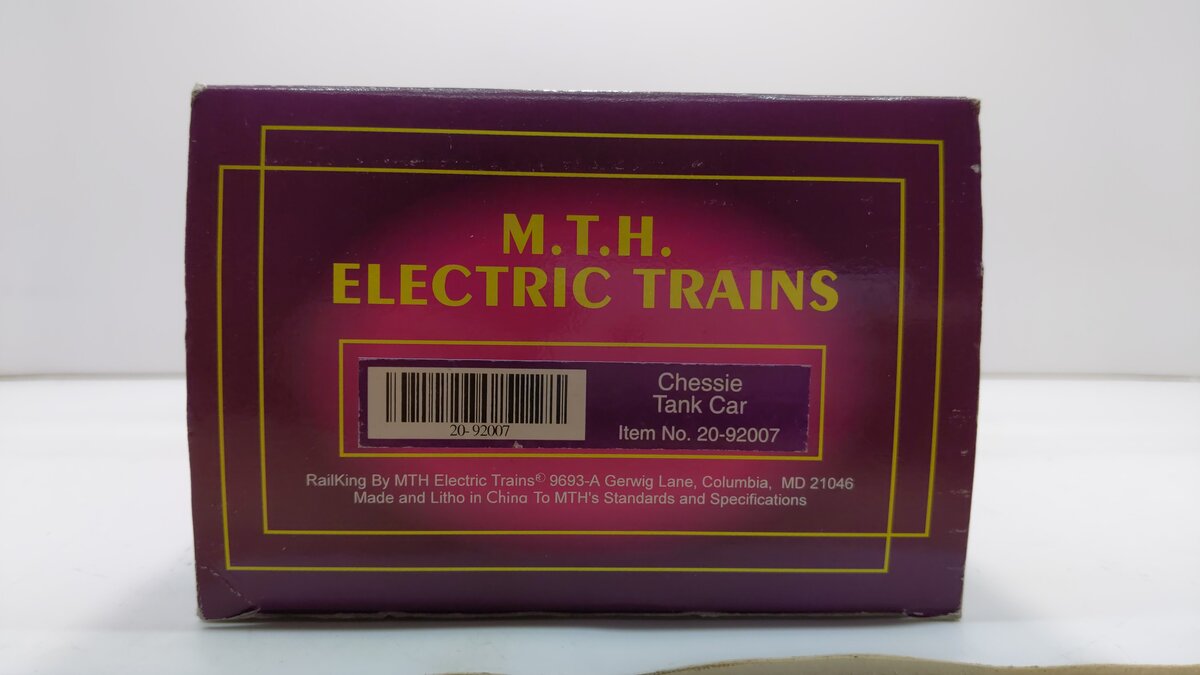 MTH 20-92007 O Gauge Chessie Tank Car #8209 LN/Box