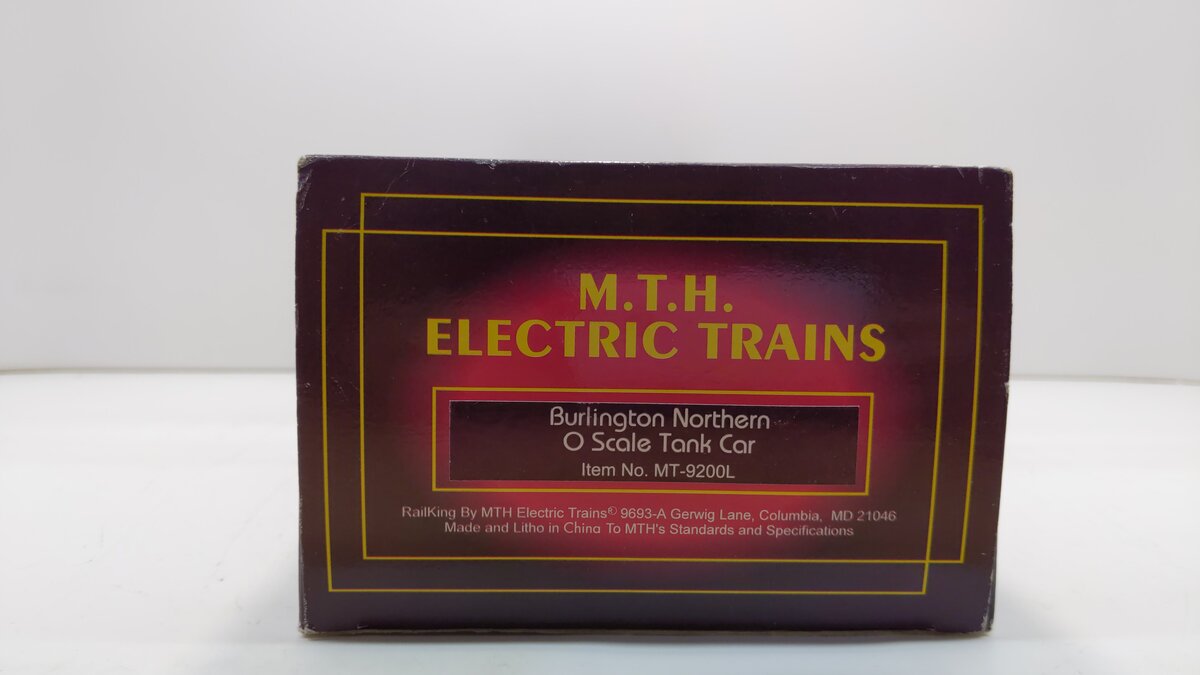 MTH 20-9200 O Burlington Northern Tank Car #12686 LN/Box