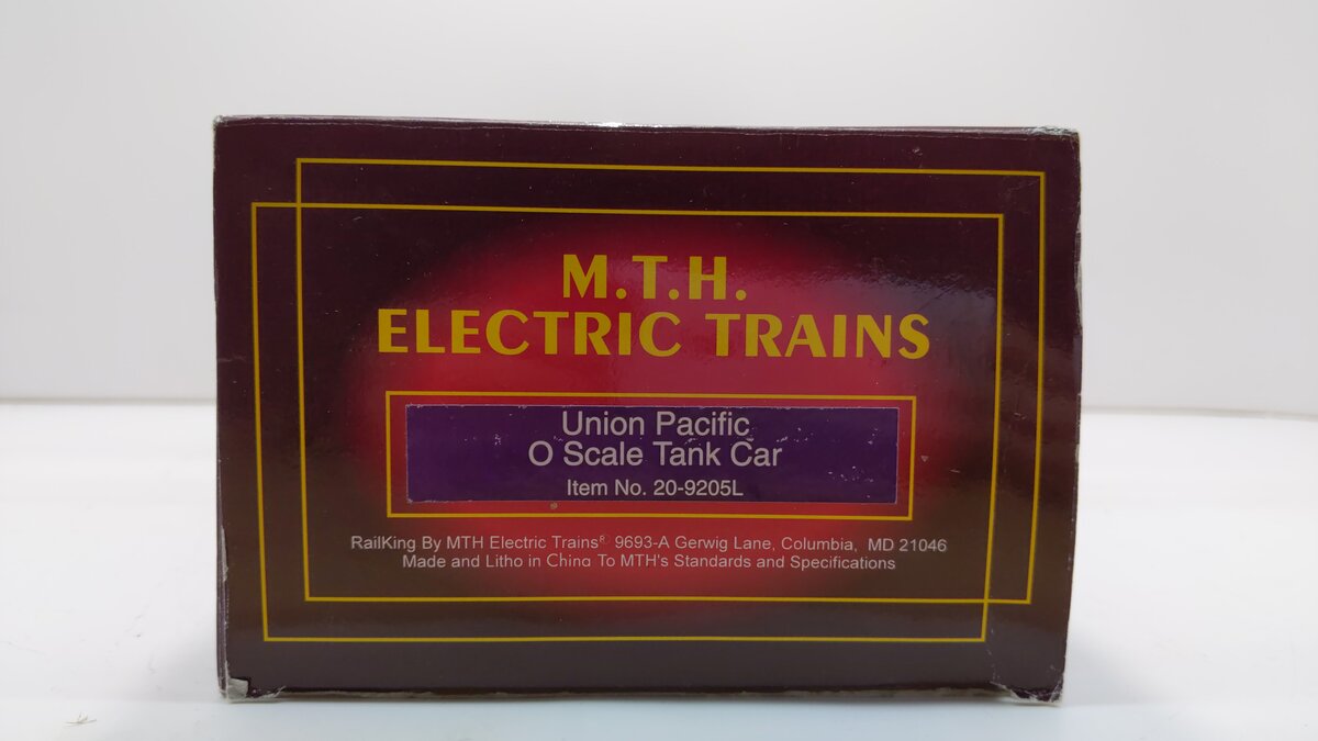 MTH 20-9205 O Gauge Union Pacific Unibody Tank Car #67890 LN/Box