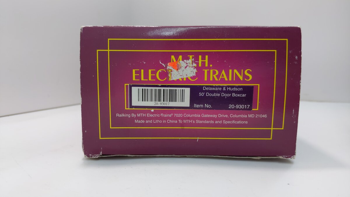 MTH 20-93017 O Gauge Delaware & Hudson Double Door 50 ft. Boxcar #25002 LN/Box