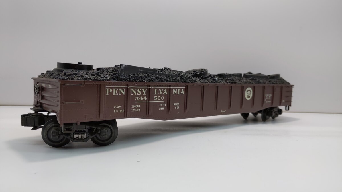 K-Line K652-1891 O Pennsylvania Railroad Gondola with Scrap Load #344500 LN/Box