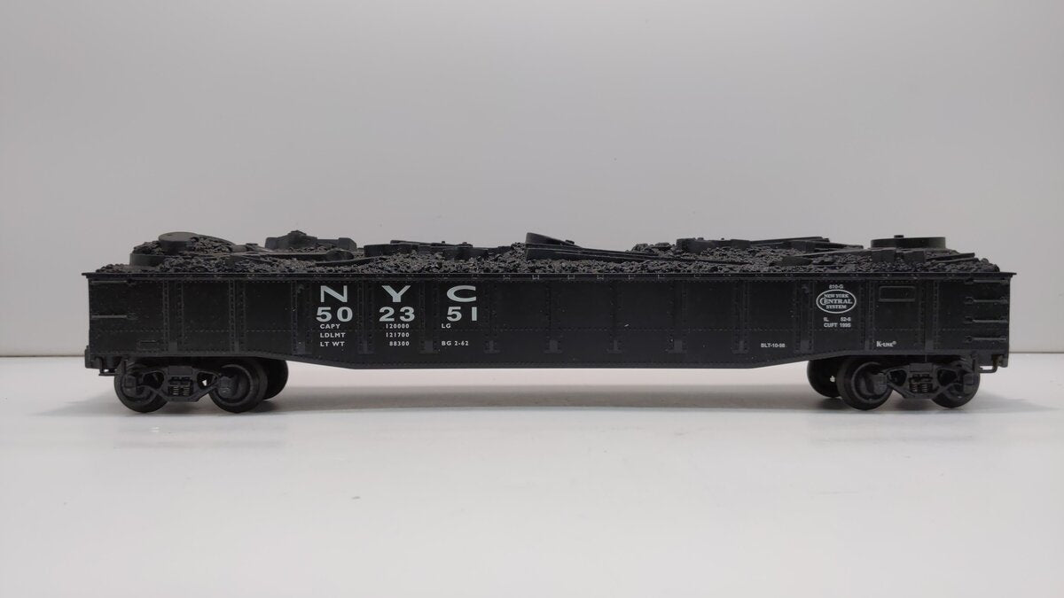 K-Line K652-1751 O Gauge New York Central Gondola with Scrap Load #502351 LN/Box