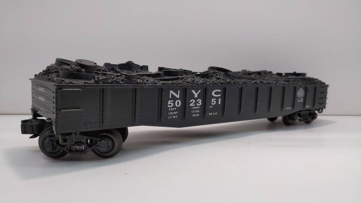 K-Line K652-1751 O Gauge New York Central Gondola with Scrap Load #502351 LN/Box