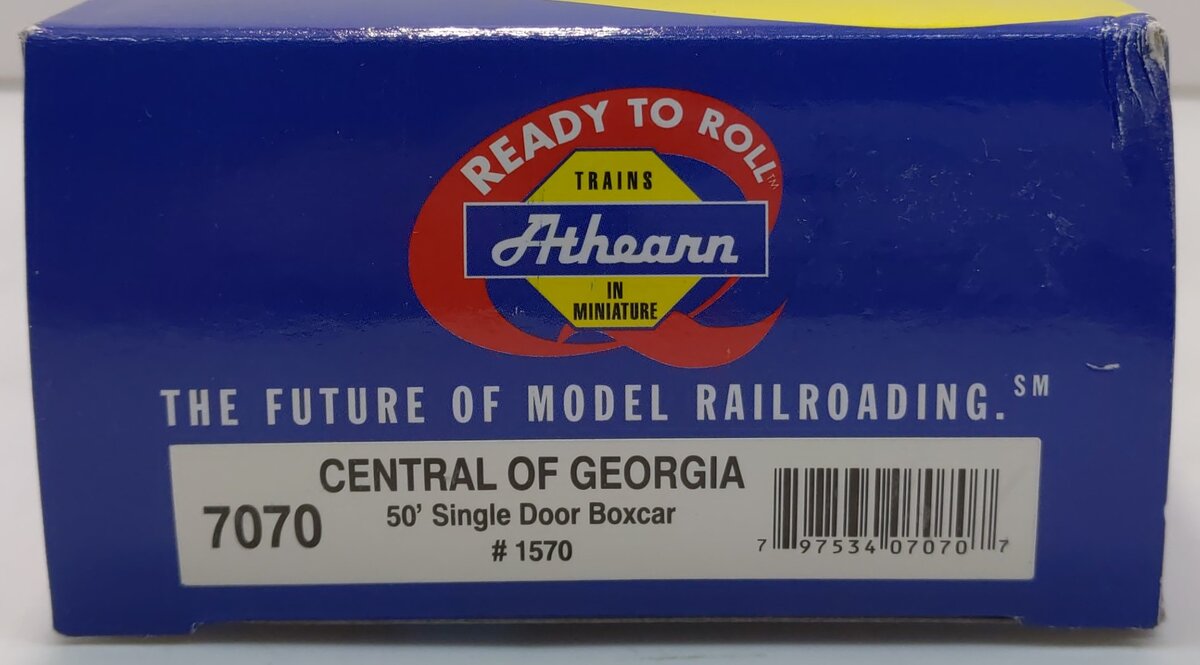 Athearn 7070 HO Central Of Georgia 50' Single Door Boxcar #1570 LN/Box