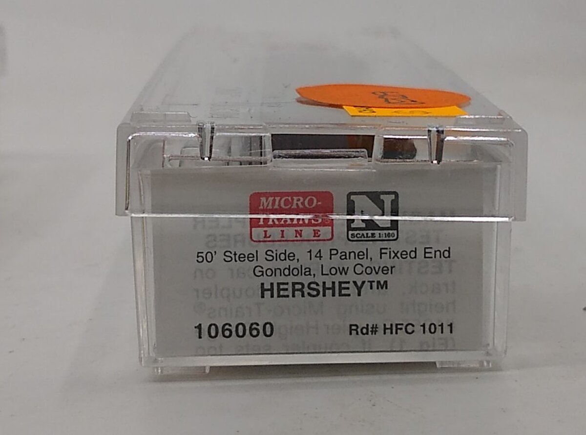 Micro-Trains 10600060 N Hershey 50' 14 Panel Steel Side Gondola w/Cover #1011 NIB