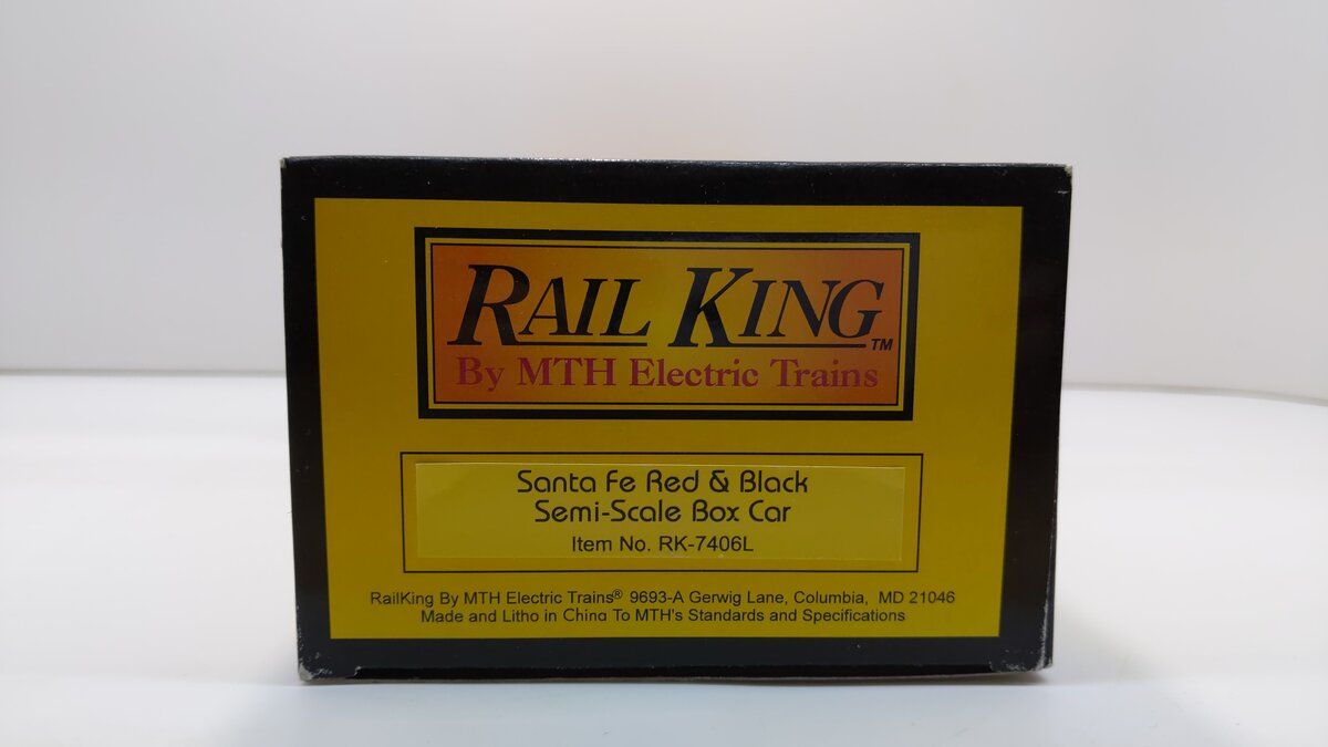 MTH 30-7406 O Gauge Santa Fe Semi-Scale "Super Shock Control" Boxcar #37625 LN/Box