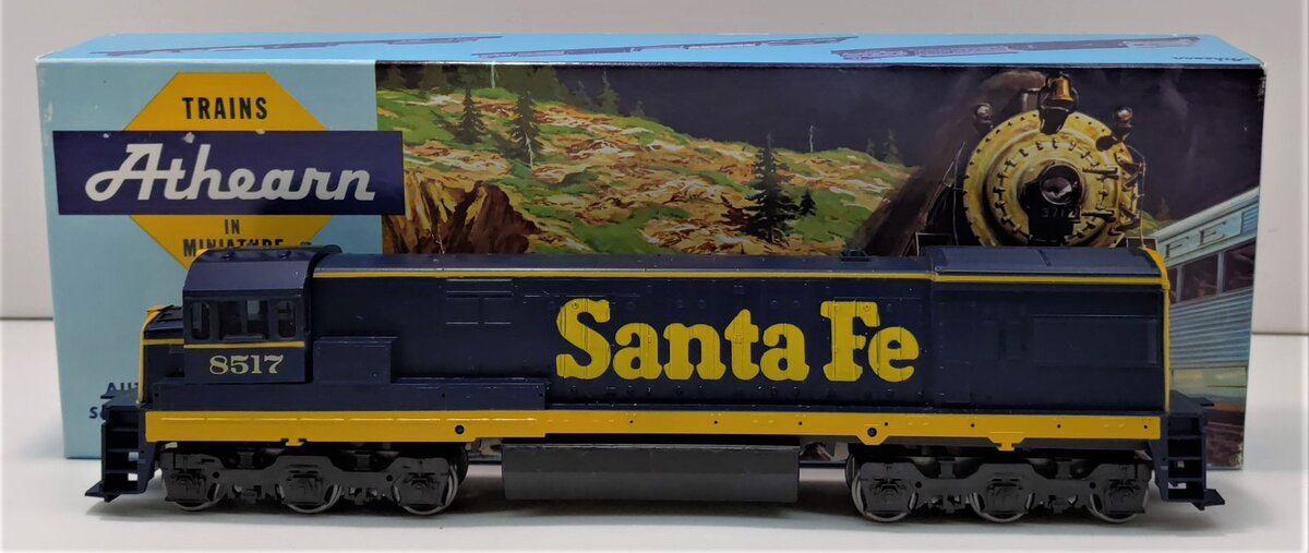 Athearn 3501 HO Scale Santa Fe U33C Powered Diesel Locomotive #8517