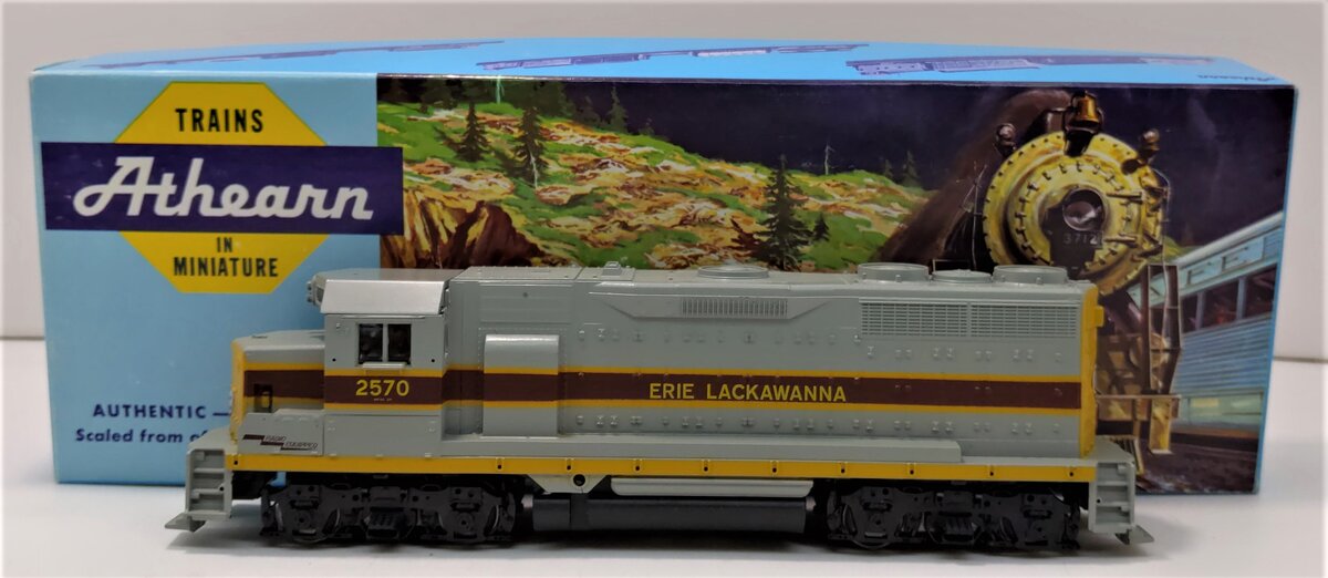 Athearn 4207 HO Erie Lackawanna Powered GP35 Diesel Locomotive #2570 EX/Box