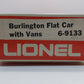 Lionel 6-9133 O Gauge Burlington Northern Flatcar #9133 with Trailers LN/Box