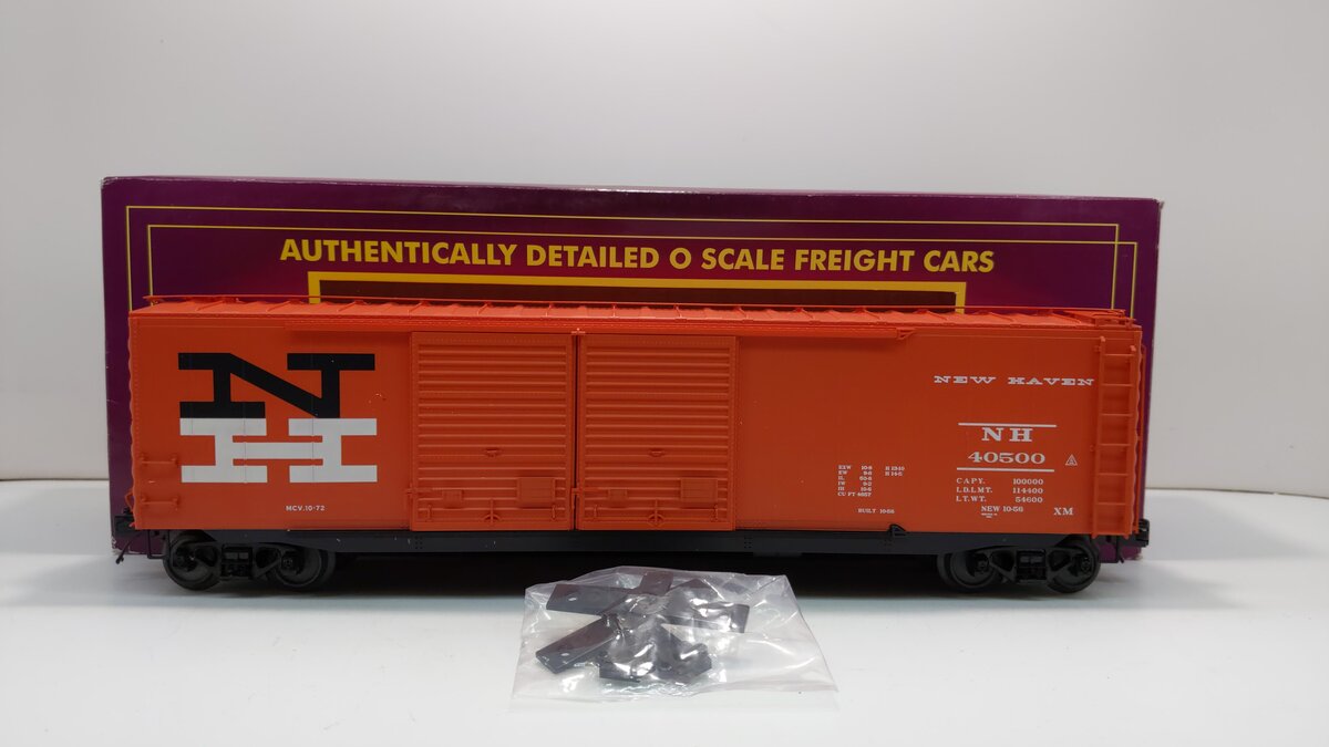 MTH 20-93601 O Gauge New Haven 50' PS-1 Double Door Boxcar #40500