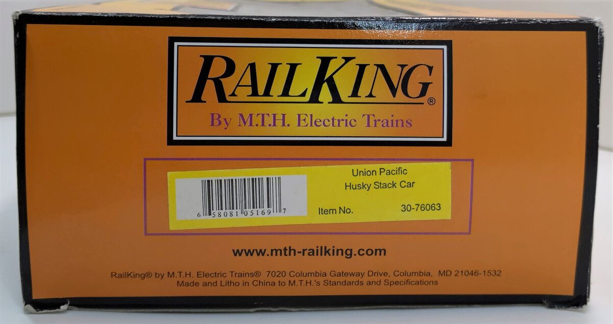 MTH 30-76063 O Gauge Union Pacific Husky Stack Car #548008 LN/Box