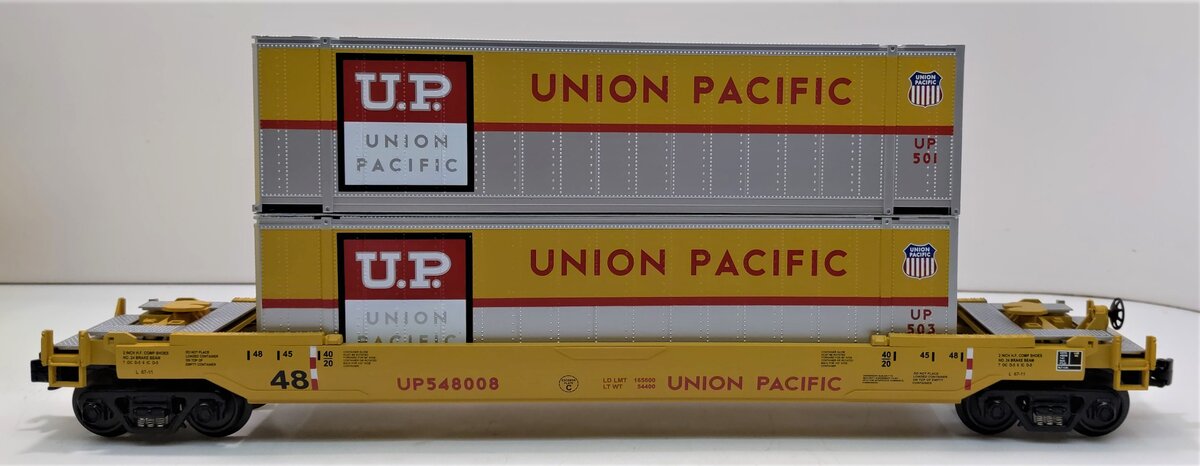 MTH 30-76063 O Gauge Union Pacific Husky Stack Car #548008 LN/Box