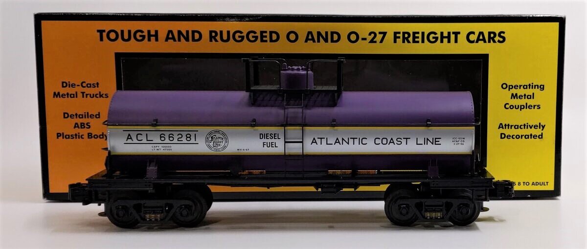 MTH 30-7329 O Gauge Atlantic Coast Line Single Dome Tank Car #66281 NIB